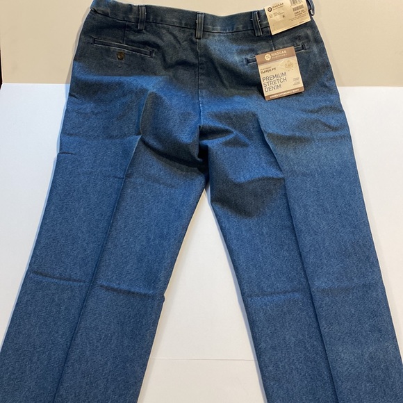 Haggar SZ 44 x 32 Denim Blue Jeans Classic Fit  Stretch Denim New D15 - Picture 10 of 13